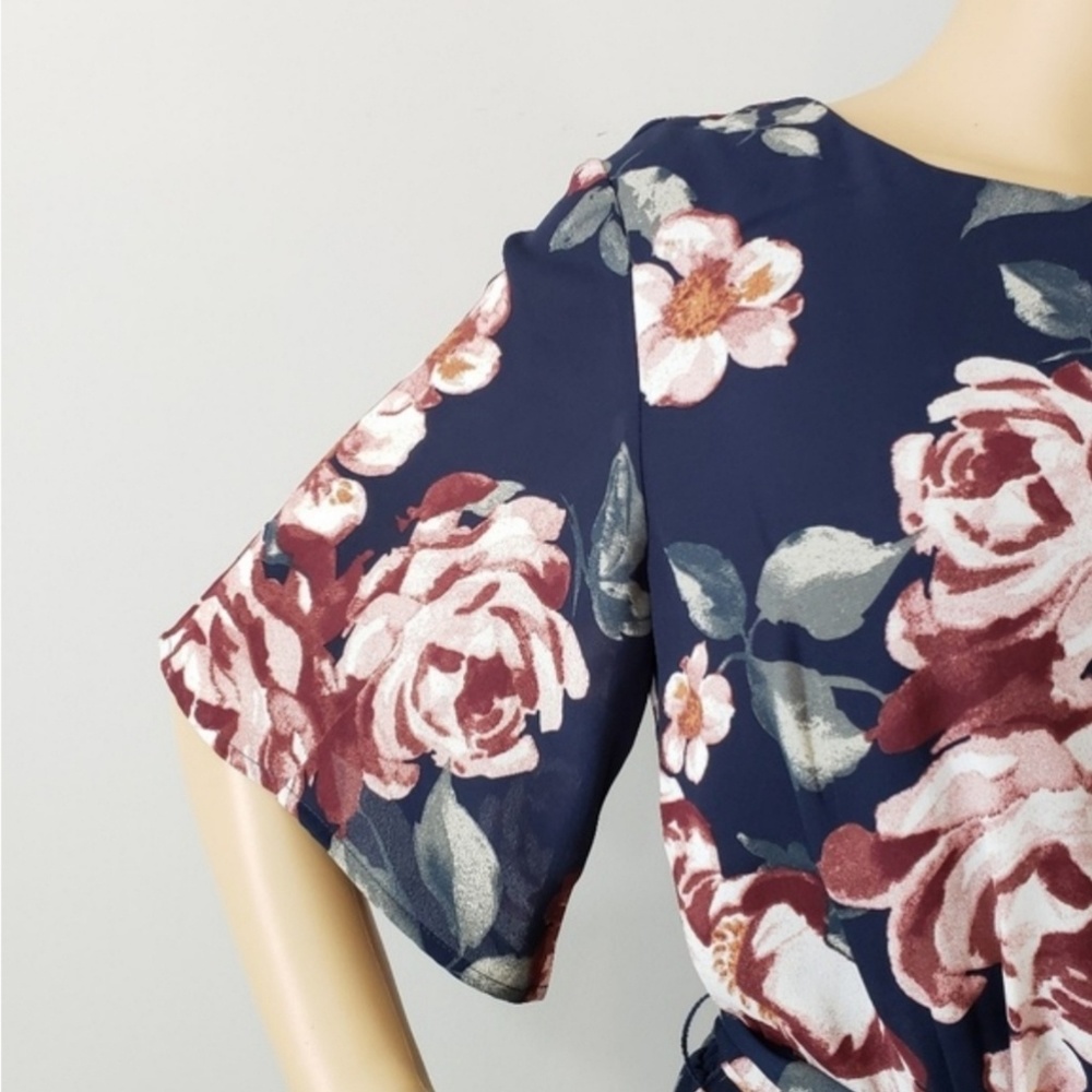 NWT A.B.S Collection Moody Floral Blouson Dress - Picture 7 of 8